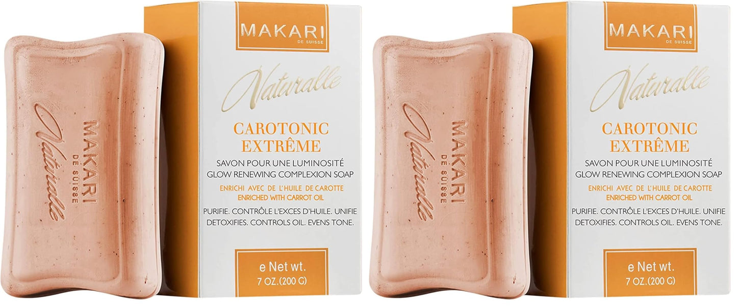 MAKARI Naturalle Carotonic Cleansing Bar Soap – Facial & Body Soap for Combination & Oily Skin | Cleansing Bar with Botanical Oils & Vitamins for a Fresh, Even-Looking Appearance, 7 Oz
