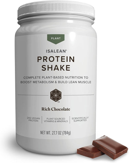 Isagenix IsaLean, 24g Plant-Based Protein, Rich Chocolate, 27.2 oz