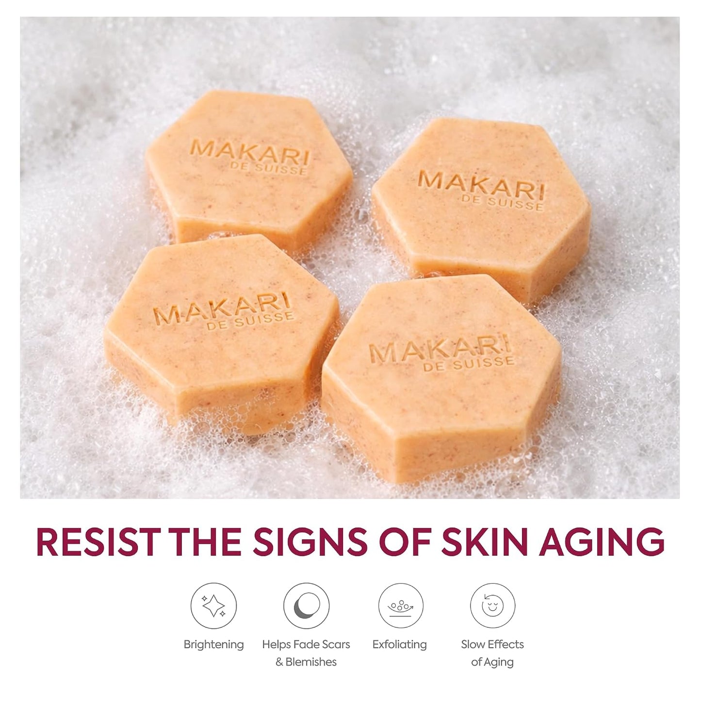 MAKARI Classic Exfoliating Antiseptic Soap (7 oz) | Helps Revitalize Skin | Supports a More Even-Looking Complexion | Detoxifies & Removes Impurities