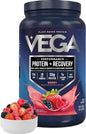 Vega Protein + Recovery, Mocha – 30g Vegan Protein, Dairy & Gluten Free, Probiotics, NSF Certified, 67.2 oz (45 Servings)