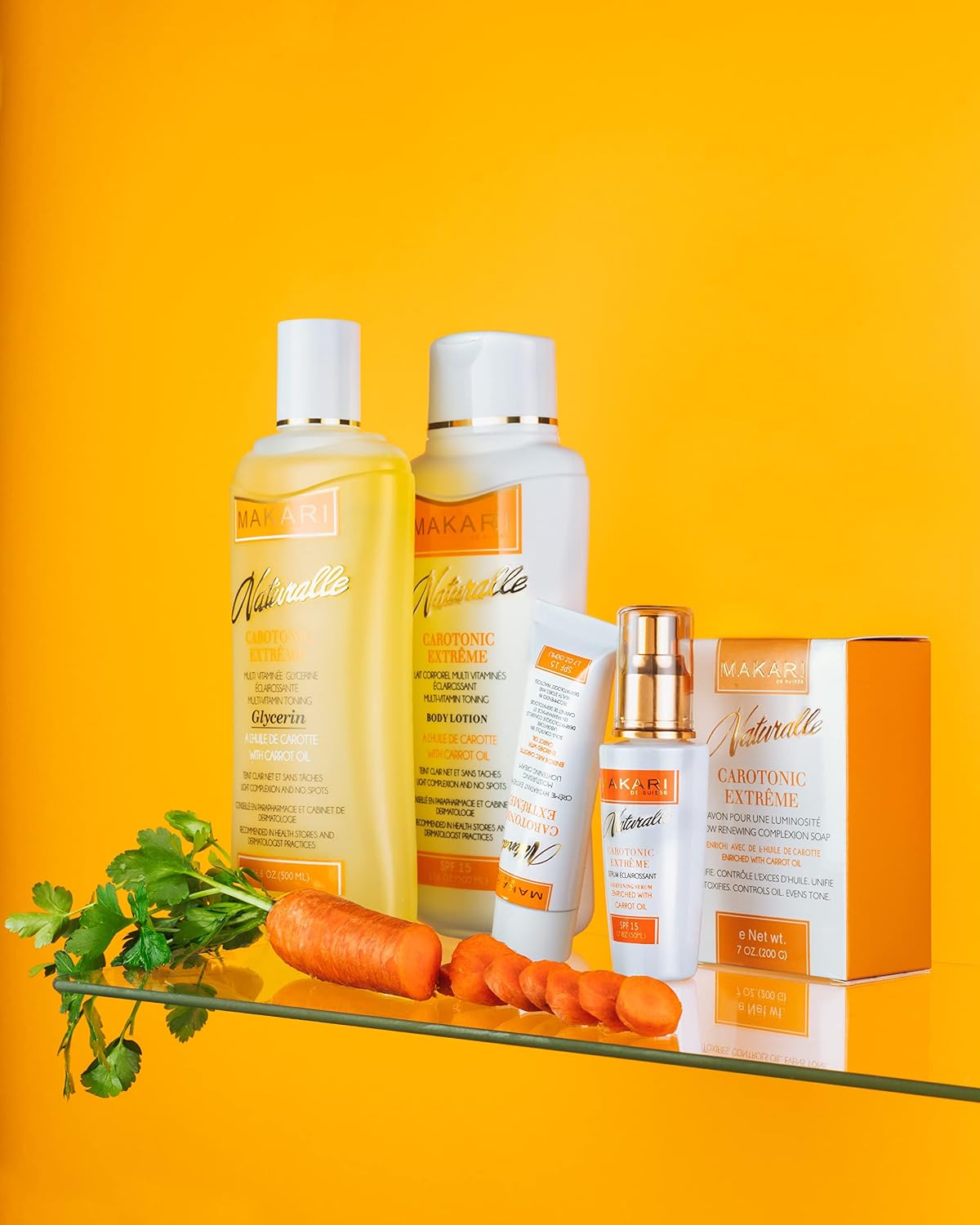 MAKARI Carotonic Extreme Body Lotion (17.6 oz) | Fights Excess Oil Production | Helps Fade Body Scars and Marks | Skin Brightening Formula | Helps Resist Aging and Promotes Healthy Radiance