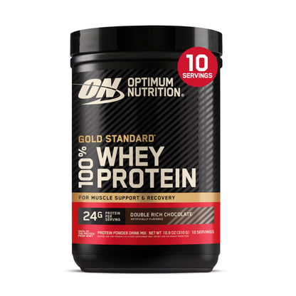 Optimum Nutrition Gold Standard Whey Protein, Double Rich Chocolate, 2 LB