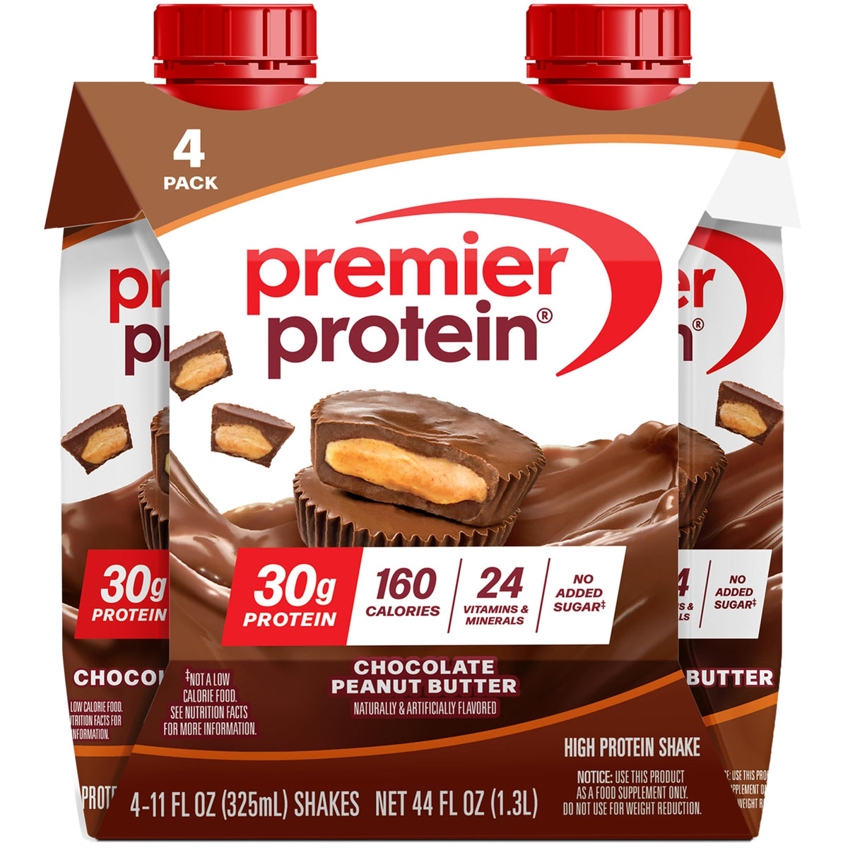 Premier Protein 30g High Protein Shake, Chocolate Peanut Butter, 12 Pack