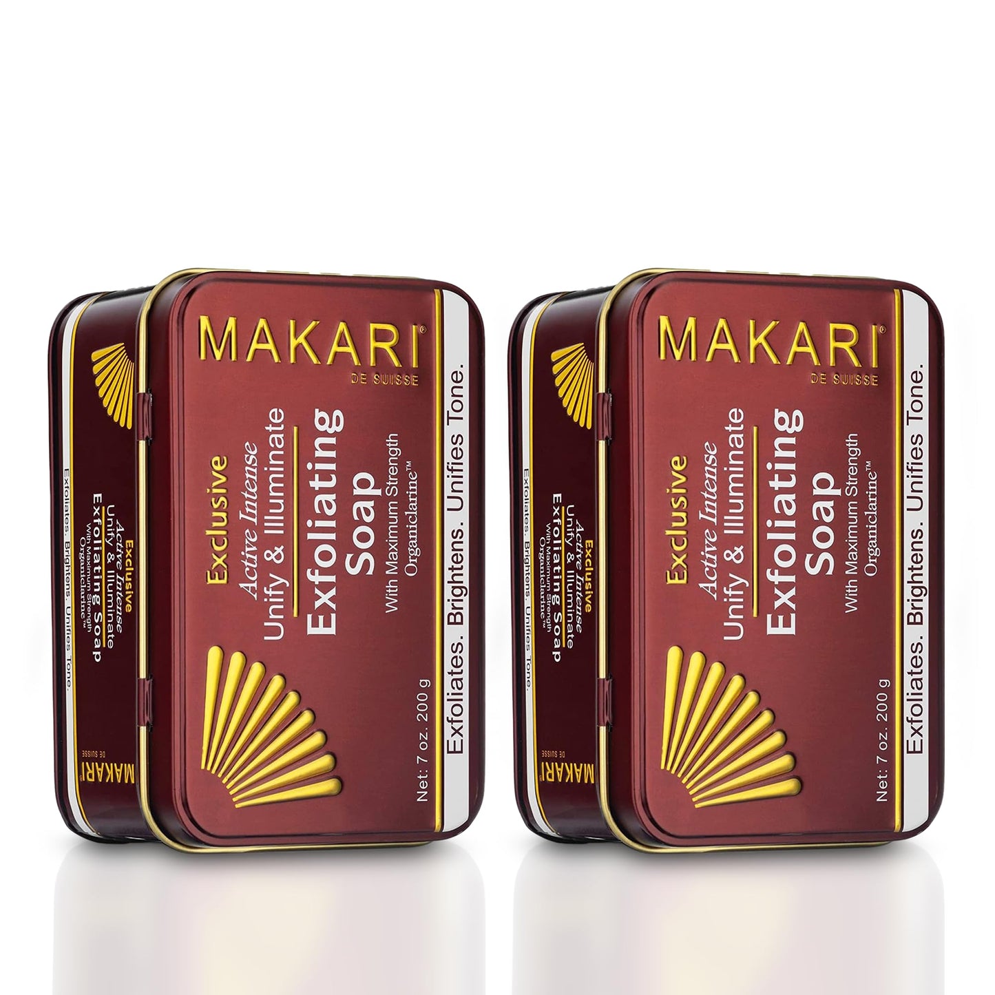 MAKARI Extreme Active Intense Argan & Carrot Oil Exfoliating Soap (7 oz) | Radiance-Boosting Bar | With Apricot Seed Extract & Vitamins C & E | Helps Reveal Smoother-Looking Skin
